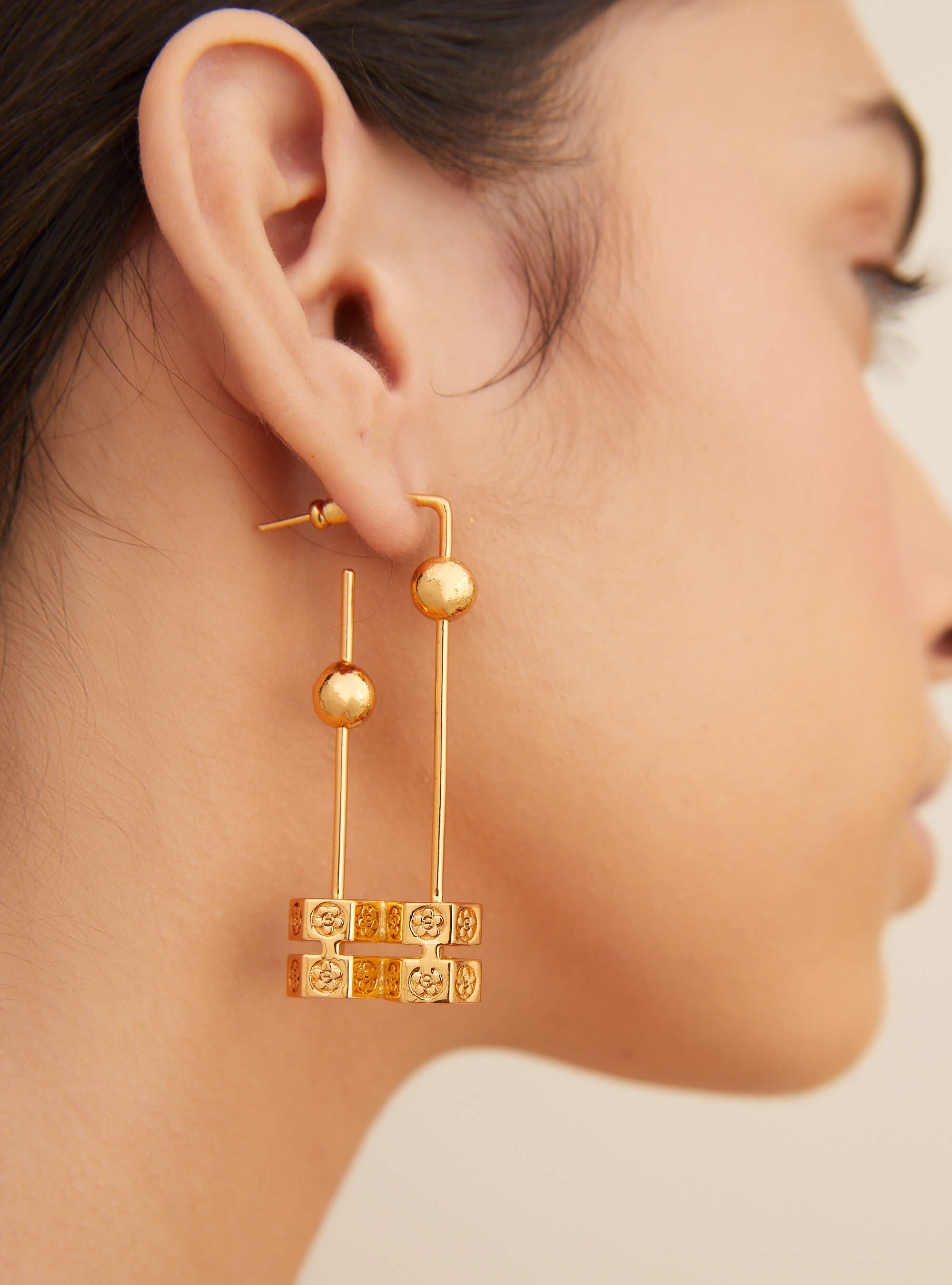 Buy dangle earrings long gold chain indian traditional jhumka chain kundan